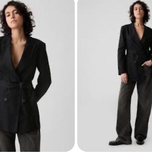 Women's Black Double-Breasted Blazer